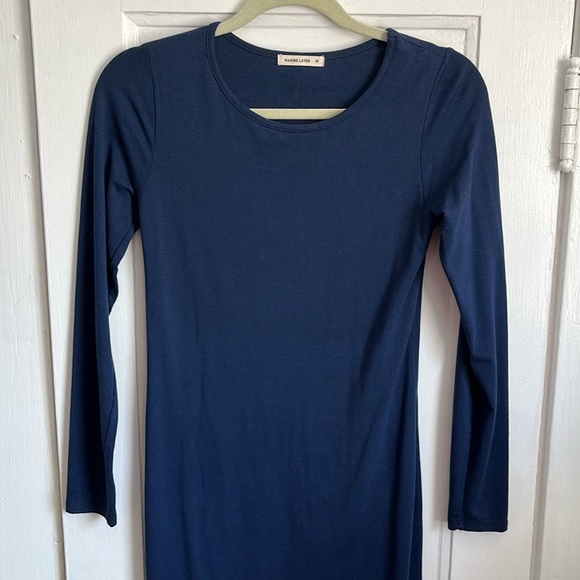 MARINE LAYER Lexi Longsleeve Midi Dress in Twilight - Picture 4 of 10